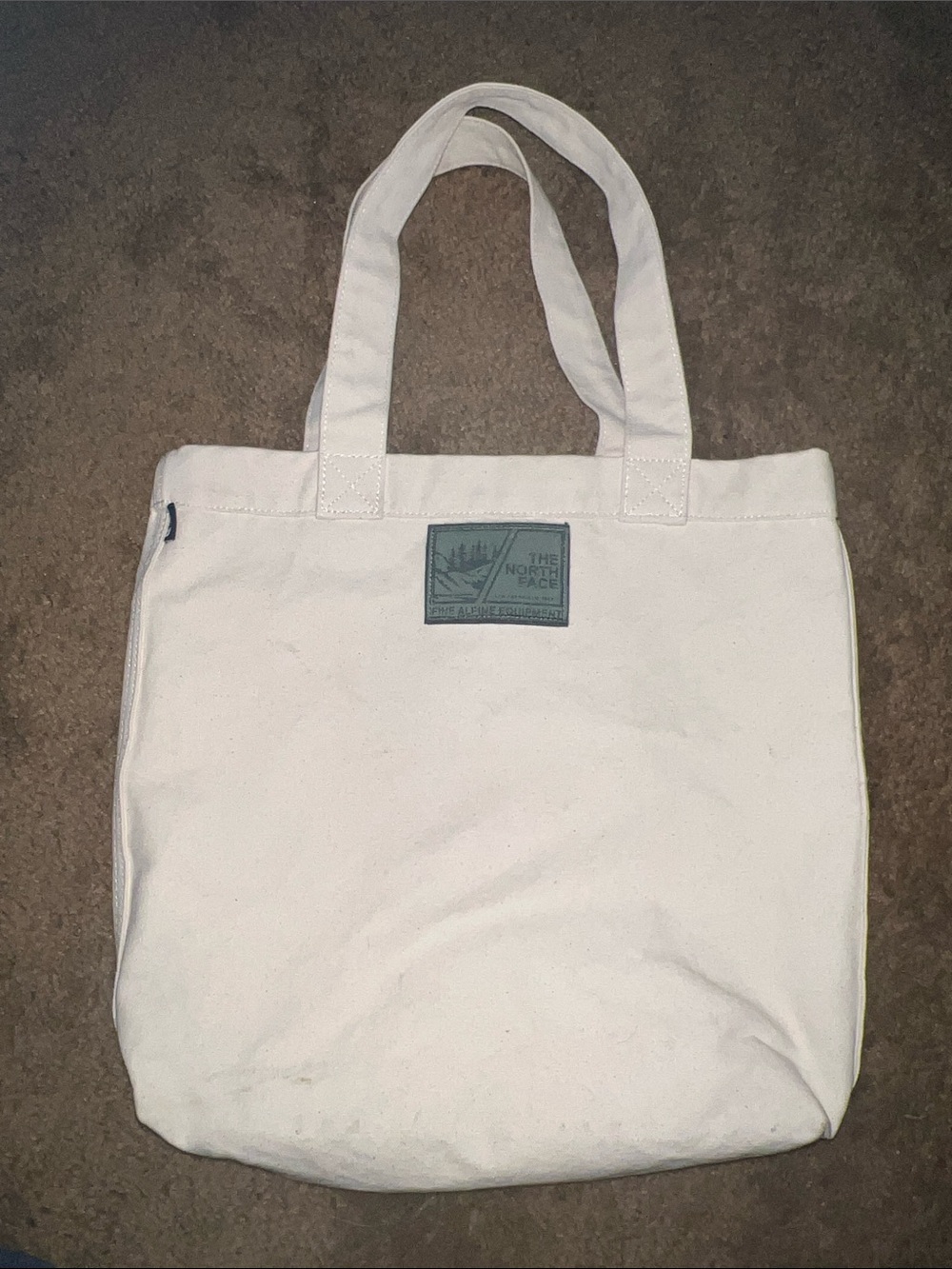 The North Face Off-White Canvas Tote with Patch Logo